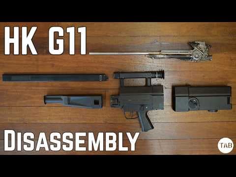 YouTube thumbnail for HK G11 Disassembly & How it Works - The Armourer's Bench [26:57]