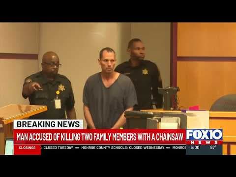 YouTube thumbnail for Mobile man denied bond in chainsaw killings of grandmother, aunt