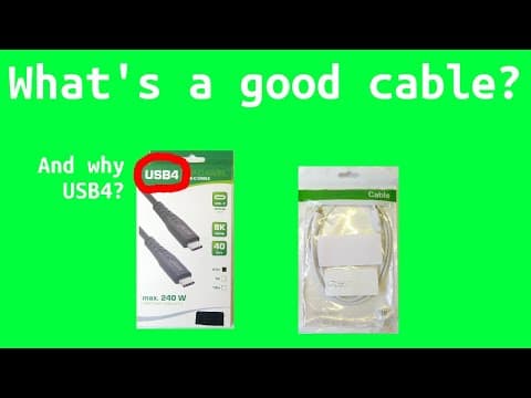 YouTube thumbnail for There is a lot of variance in regular USB-C cables
