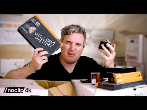 YouTube thumbnail for [NoClip] We Found & Saved 10 YEARS of Lost Video Game History (fundraiser)