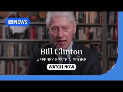 YouTube thumbnail for Bill Clinton releases video statement after Jeffrey Epstein testimony | ABC NEWS