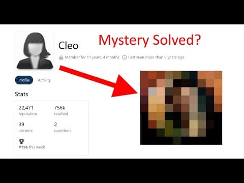 YouTube thumbnail for Cleo from Math StackExchange's Identity has been Revealed??
