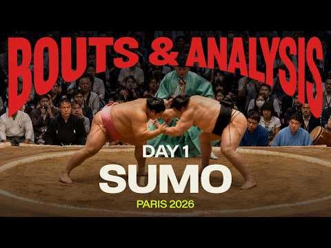 YouTube thumbnail for GRAND SUMO Paris 2026 Tournament - Day 1 | Accor Arena