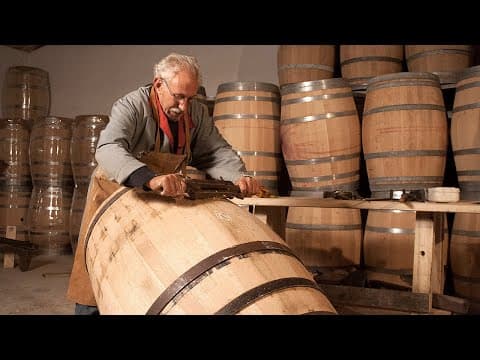 YouTube thumbnail for [17:38] Traditional Spanish wine barrel craftsman