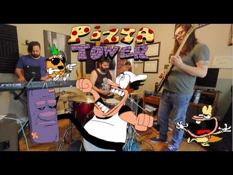 YouTube thumbnail for Pizza Deluxe - Pizza Tower Full Band Cover