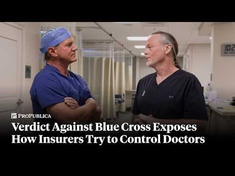 YouTube thumbnail for [ProPublica][Length: 2m22s] Breast Cancer Center’s $421M Verdict Against Blue Cross Exposes How Insurers Try to Control Doctors