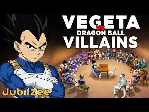 YouTube thumbnail for Vegeta VS 20 Dragon Ball Villains (Jubilee Parody)