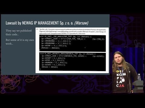 YouTube thumbnail for 38C3 - We've not been trained for this: life after the Newag DRM disclosure [Stream archive; Youtube]