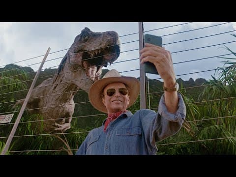YouTube thumbnail for Ghoulish Jurassic Park Super Bowl ad.