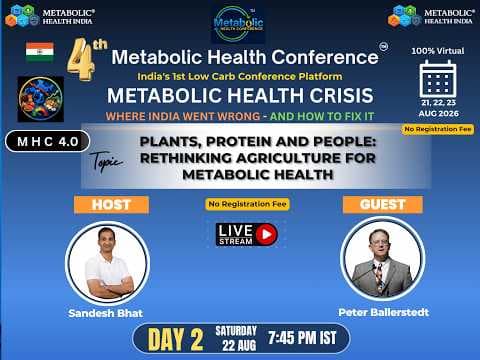 YouTube thumbnail for Plants, Protein and People: Rethinking Agriculture for Metabolic Health - Peter Ballerstedt PhD  [Interview]