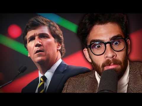 YouTube thumbnail for Tucker Carlson Is More Scary Than Trump [16:56 | JUL 15 2025 | HasanAbi]