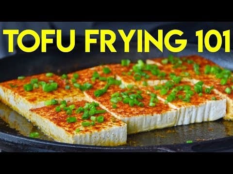 YouTube thumbnail for Three Chinese Tofu Frying Techniques, from Chinese Cooking Demystified