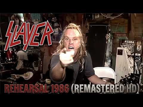 YouTube thumbnail for Slayer rehearsal 1986