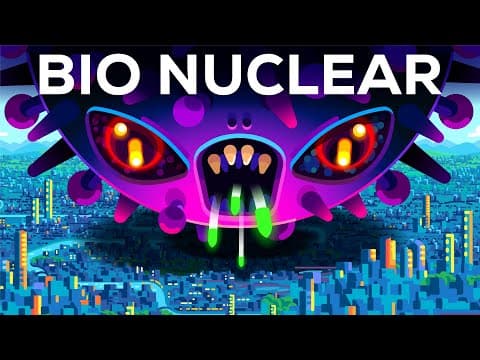 YouTube thumbnail for Kurzgesagt advocates for strong regulation and surveillance of modern biotech, deeming it more hazardous than nuclear technology.