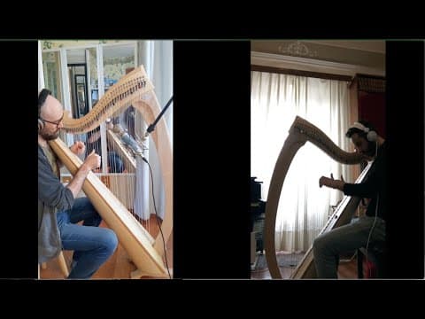 YouTube thumbnail for Harp cover of DOS QuasiSpace theme