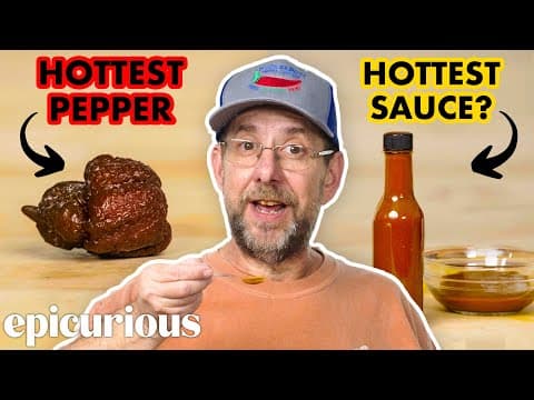YouTube thumbnail for Pepper Master Ed Currie Tries to Make The World's Hottest Hot Sauce | Epicurious