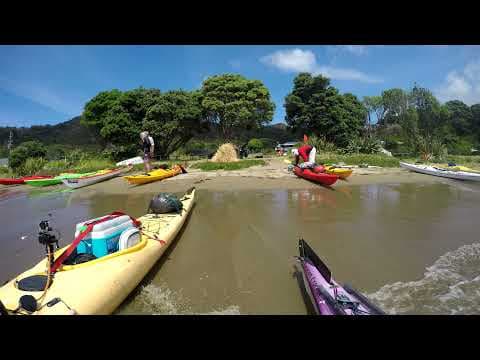 YouTube thumbnail for towing a kayak full of camping gear.
