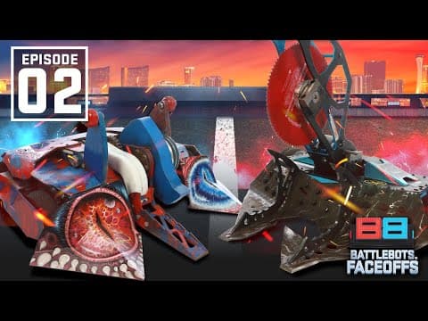 YouTube thumbnail for Battlebots Faceoffs 2025 in Vegas - Episode 2