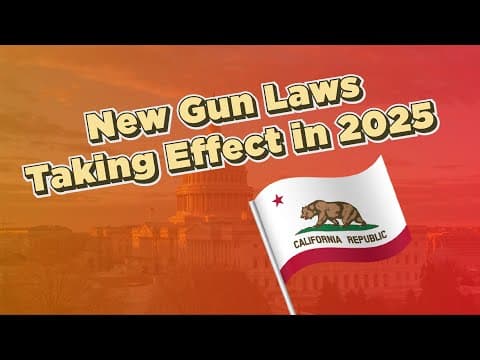YouTube thumbnail for California Gun Control in 2025: Everything you need to know [21:44 | DEC 31 2024 | CRPA TV]