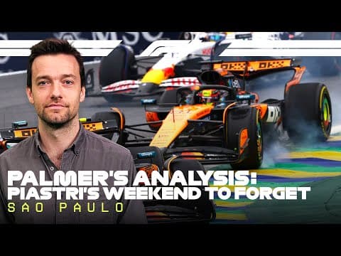 YouTube thumbnail for A Closer Look At Piastri's Weekend To Forget In Brazil | Jolyon Palmer’s F1 TV Analysis