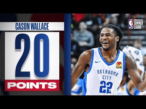 YouTube thumbnail for [Highlight] #10 Overall Pick Cason Wallace Drops 20 PTS (6 Threes) In His Summer League Debut!