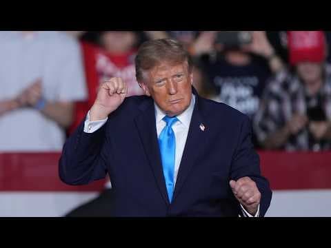 YouTube thumbnail for Pres. Trump suggests letting Iran ‘take out’ Los Angeles and San Diego at campaign event