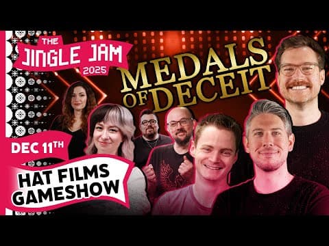 YouTube thumbnail for Medals of Deceit: Hat Films Game Show | Jingle Jam 2025 Day 11