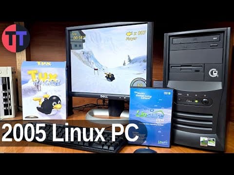YouTube thumbnail for Fry's Electronics Linux PC from 2005 - GQ3131 with Linspire