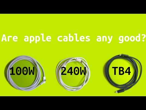YouTube thumbnail for Test of three different original apple USB-C cables
