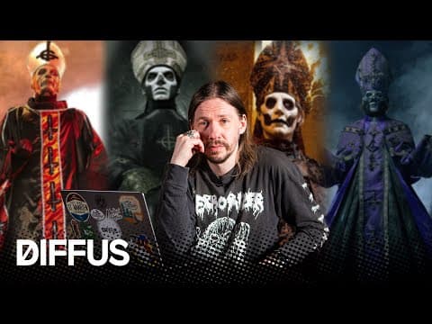 YouTube thumbnail for Tobias Forge from Ghost reacts to all characters of the clergy | DIFFUS