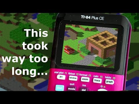 YouTube thumbnail for I Wrote Minecraft for a Calculator
