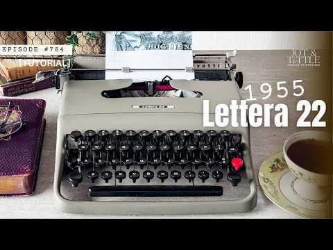 YouTube thumbnail for EPISODE #784 - SUPERB PERFORMANCE! 1955 Olivetti Lettera 22 [tutorial] | Jot & Tittle vintage typewriters