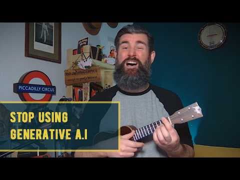 YouTube thumbnail for STOP USING GENERATIVE A.I (Original Song)