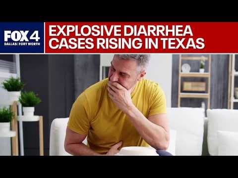 YouTube thumbnail for Explosive diarrhea cases rising in Texas