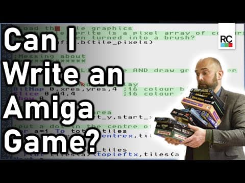 YouTube thumbnail for Writing an Amiga game from scratch with a modern Blitz Basic in 2025