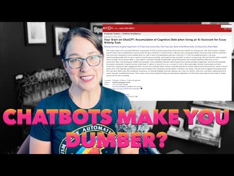 YouTube thumbnail for Rebecca Watson on why AI is different (and more pernicious) than other tools