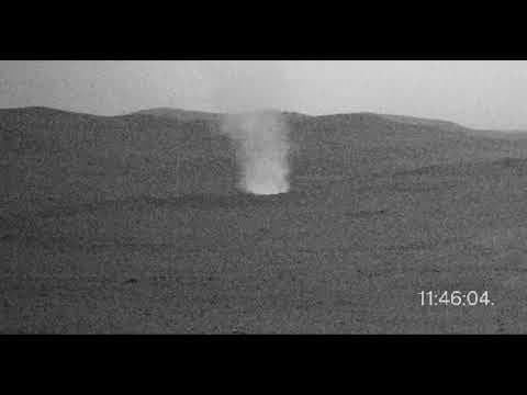 YouTube thumbnail for YouTube video of a Dust Devil (Aug 31, 2026) Sol 1966