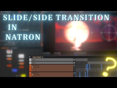 YouTube thumbnail for How To Do Slide/Side Transition In Natron | Tutorial