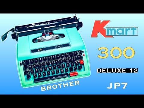 YouTube thumbnail for Joe Van Cleave tries the Kmart 300 Deluxe12 typewriter