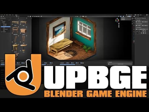 YouTube thumbnail for UPBGE -- Blender 3.6 Powered Game Engine