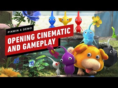 YouTube thumbnail for Pikmin 4 Demo - Opening Cinematic and Introduction Gameplay
