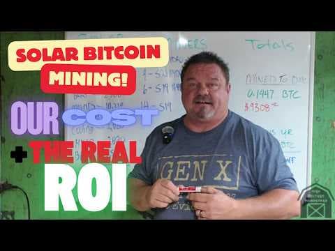 YouTube thumbnail for Solar Bitcoin Mining: Our Full Setup Costs, Miners & Honest ROI Breakdown