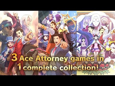YouTube thumbnail for Apollo Justice: Ace Attorney Trilogy (AA4/5/6) announced for PC