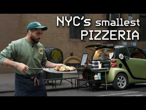 YouTube thumbnail for NYC's Smallest Pizzeria: Making Pizza in a Smart Car