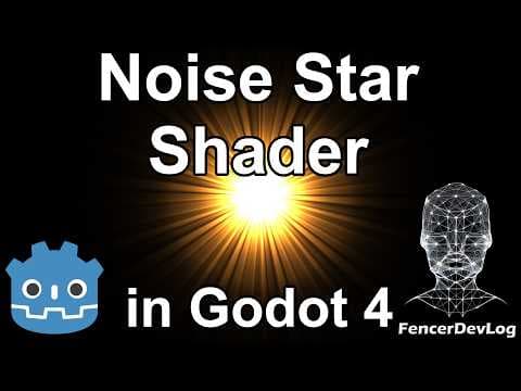 YouTube thumbnail for Godot 4: Noise star shader (tutorial)