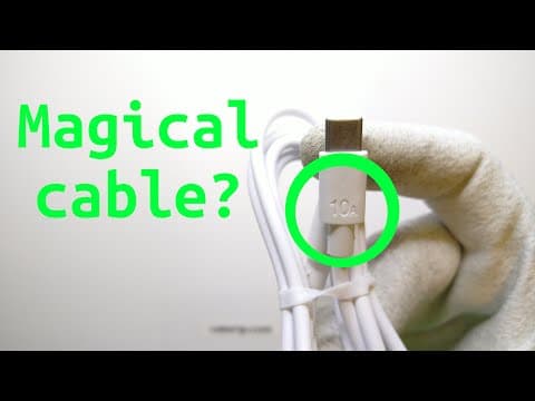 YouTube thumbnail for Has anyone ever seen a "10A" USB-C cable and can tell what their purpose is?