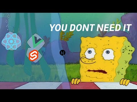YouTube thumbnail for Do you really need a frontend framework?