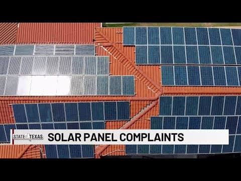 YouTube thumbnail for STATE OF TEXAS: State plans crackdown as solar complaints rise