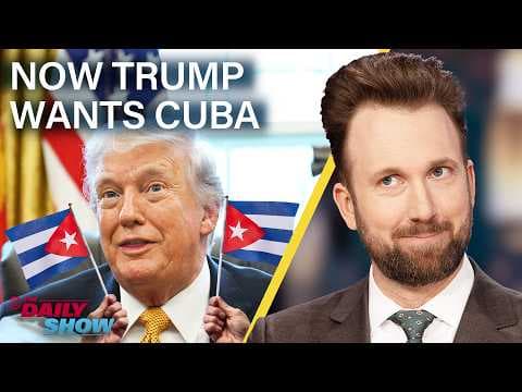 YouTube thumbnail for Trump Eyes Cuba Takeover, MAGA Brawls Over Micropenises & Is the New Ayatollah Gay?