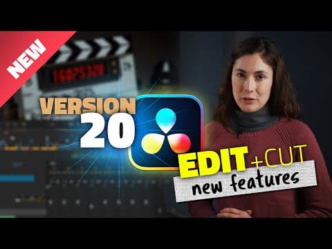 YouTube thumbnail for Resolve Beta 20 Is Out - Latest EDIT Features DaVinci Resolve 20